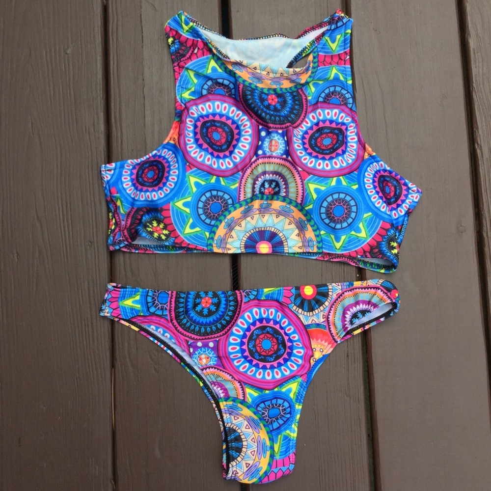 Floral Print Bikini Swimsuit Set - Picture 7 of 8